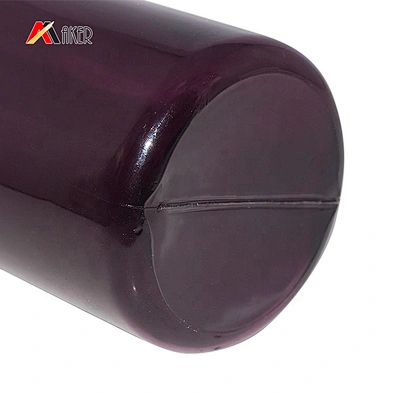 Hottest round shape empty purple PETG 150ml 200ml cosmetic cream bottle with pump