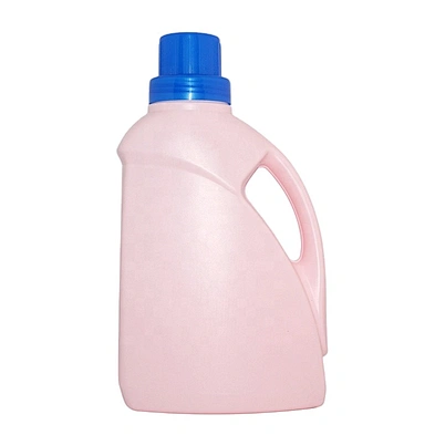 2L Pink HDPE plastic ladundry detergent bottle with screw cap for wholesale