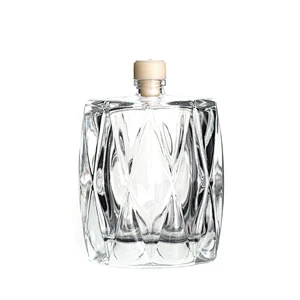 Wholesale Empty 90ml Clear Glass Flower Reed Diffusers Bottle Set With Wooden Cork For Room Decor