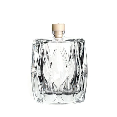 Wholesale Empty 90ml Clear Glass Flower Reed Diffusers Bottle Set With Wooden Cork For Room Decor