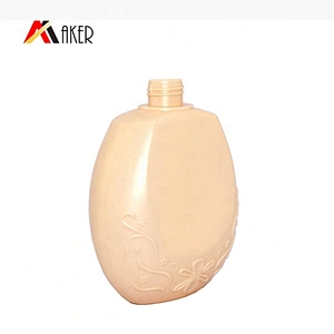 Factory wholesale 150ml 400ml beige special shape empty PE plastic shampoo bottle