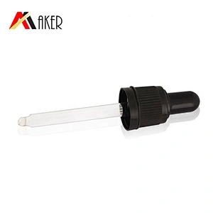 China supply 18mm plastic black tamper evident dropper cap safety cap with ribs for sale