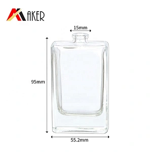 Best Selling 50ml Rectangle clear custom glass Liquid Perfume bottles