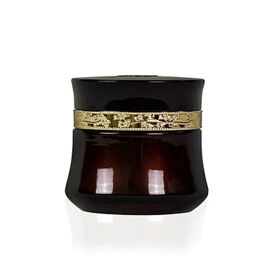 empty 50g 2oz black gradient gold face cosmetic packaging sets skin care hand cream glass jar