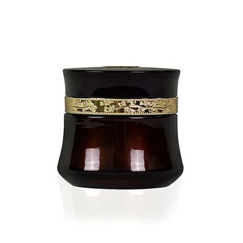 empty 50g 2oz black gradient gold face cosmetic packaging sets skin care hand cream glass jar