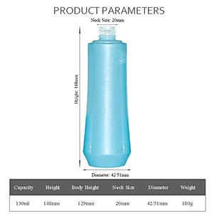 luxury fashion costom 4oz print blue personal care glass bottle skin care lotion cream glass custom bottle packaging set