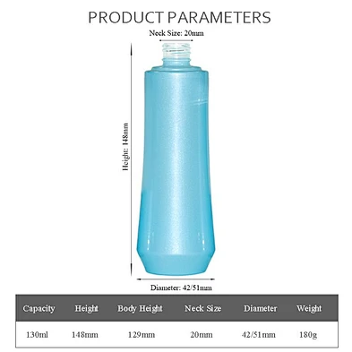 luxury fashion costom 4oz print blue personal care glass bottle skin care lotion cream glass custom bottle packaging set