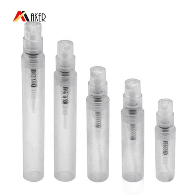 empty 2ml 3ml 4ml 5ml 7ml clear plastic Refillable Portable Tube Travel perfume mini spray bottle with mist sprayer