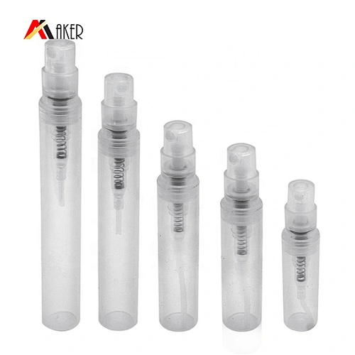 empty 2ml 3ml 4ml 5ml 7ml clear plastic Refillable Portable Tube Travel perfume mini spray bottle with mist sprayer