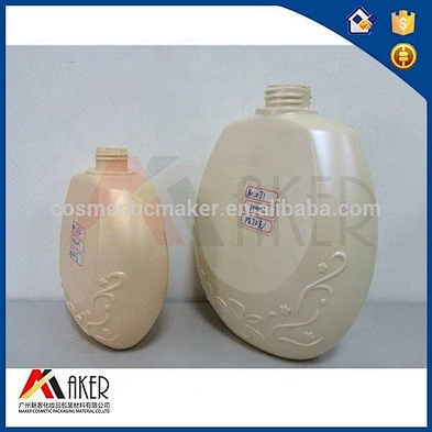 Body Lotion Bottles Round HDPE Liquid Shower Gel Plastic Empty 1L PE Shampoo Screen Printing Screw Cap 1000ml 32mm