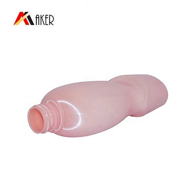 Wholesale 400ml empty pink color PET plastic shampoo bottle design with lotion pump
