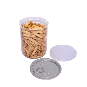 tall plastic pet airtight food storage container canister hermetic snacks nut candy sugar cookie food storage jar