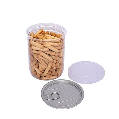 tall plastic pet airtight food storage container canister hermetic snacks nut candy sugar cookie food storage jar