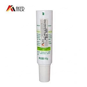 Empty 10ml round white color cosmetic plastic circle eye cream tube packaging with screw cap