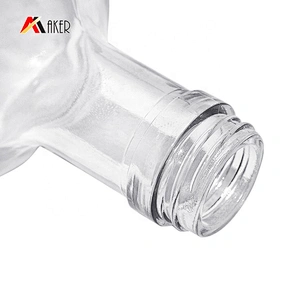 empty transparent 900ml vodka tequilav glass wine bottle packaging with aluminum cap