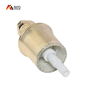Factory supply newest gold aluminum covered 18/410 cream dispenser pump with lid
