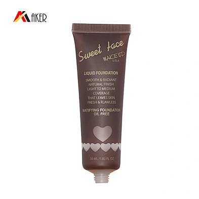 25ml Soft touch cosmetic BB cream liquid foundation tube packaging with screw cap