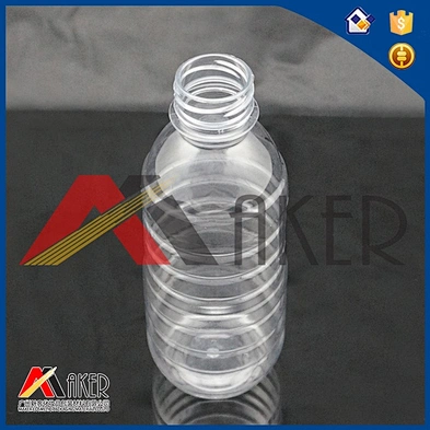 Factory supply clear empty PET 330ml round shape plastic juice bottle