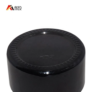 Factory supply empty 15g 25g 35g cosmetic cream amber glass jar with black lid