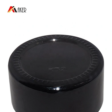 Factory supply empty 15g 25g 35g cosmetic cream amber glass jar with black lid
