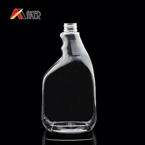 700ml Transparent PET Clear Detergent Plastic Bottle With Trigger