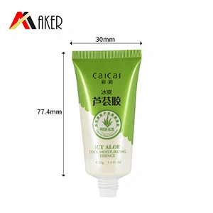 30ml LDPE  pearl white offset printing soft cosmetic tube for aloe vera gel BB cream with screw cap