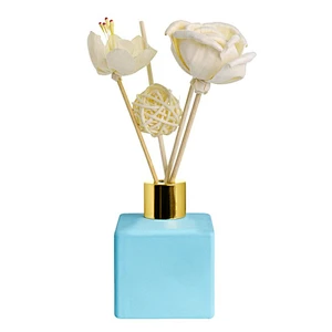 Glass aroma oil bottle with reed diffuser sticks air freshener glass reed diffuser bottle