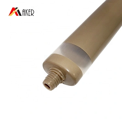 Multiple capacity brown oval cosmetic hand cream packaging plastic tube with screw lid