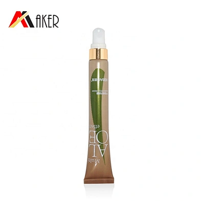 New design 25g LDPE plastic cosmetic eye cream massage applicator tube packaging with electroplated gold screw cap