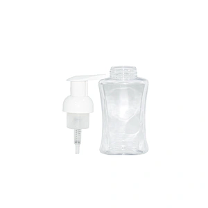 Factory Wholesale 270ml PET Transparent Plastic Bottle With White Lotion Pump