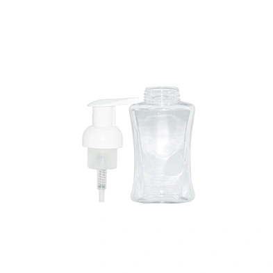 Factory Wholesale 270ml PET Transparent Plastic Bottle With White Lotion Pump