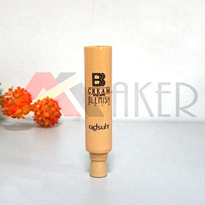 Wholesale beige round 20ml soft bb cream plastic cosmetic squeeze tube nozzle tip packaging with screw cap