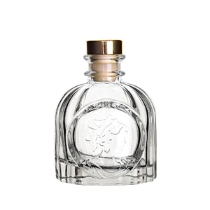Custom 100ml Transparent Luxury Flint Get Shape Aroma Reed Spread Incense Diffuser Bottle
