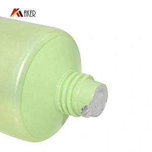 Empty 50ml green round screen printing PE cosmetic packaging soft cream tube with lid