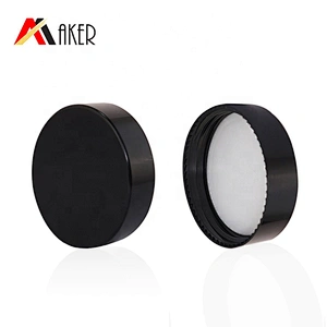 Factory supply PP black 42mm plastic jars screw lid with white PE inner lid