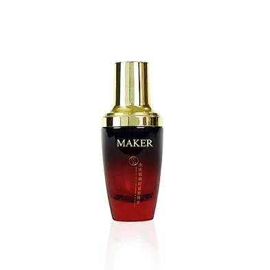 empty black gradient red 30ml cosmetic packaging personal skin care face cream lotion pump glass bottle