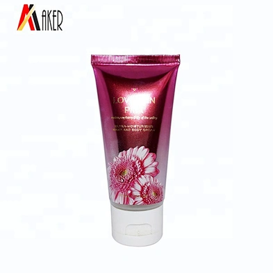 Hot sale new design 60ml LDPE pink empty skin care cream plastic tube