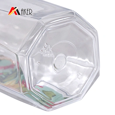 Unique design 350ml empty PET luxury plastic shower gel bottle with pump wholesale
