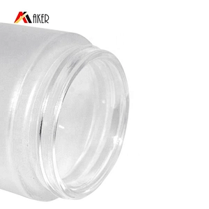 Luxury 30ml round frosted glass cream jar with aluminum lid
