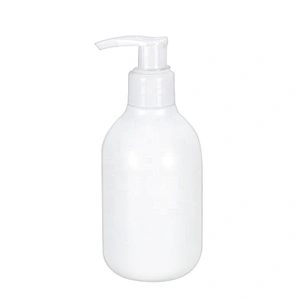 New item white 200ml boston round cosmetic HDPE plastic body lotion bottle