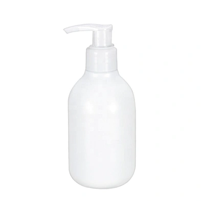 New item white 200ml boston round cosmetic HDPE plastic body lotion bottle