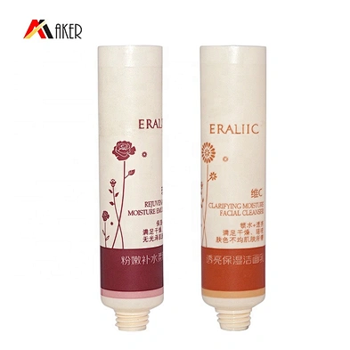 Empty 15g LDPE cosmetic lotion facial cleanser plastic packaging tube with screw cap