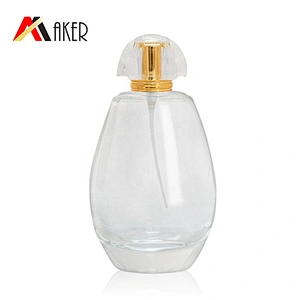 2020 New arrival luxury design glass round shape perfume bottle 50ml