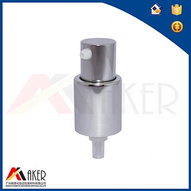 Wholesale 18/410 cosmetic silver aluminum covered plastic cream pump