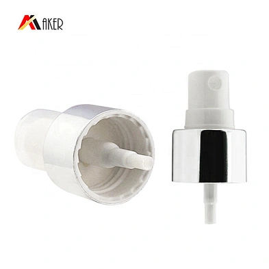 Luxury 100ml PET white cosmetic facial toner plastic spray bottle with anodized aluminum sprayer