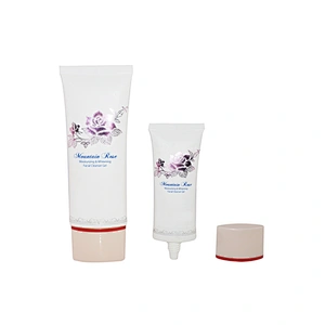 China manufacturer 200ml white oval plastic packaging tube empty cosmetic tube with cap