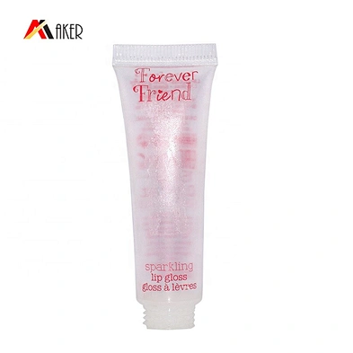China manufacturer 15ml clear cosmetic lip gloss squeeze tube packaging with screw cap