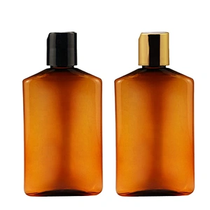 amber disc top cap shampoo bottle showel gel bottle lotion conditioner hair care packaging