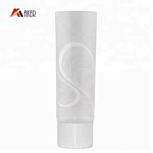 Custom design 35ml round clear cosmetic hand cream plastic tube packaging with screw cap