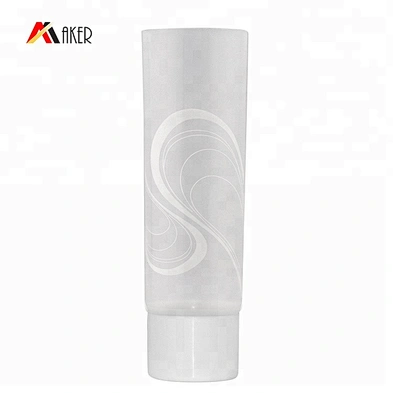 Custom design 35ml round clear cosmetic hand cream plastic tube packaging with screw cap